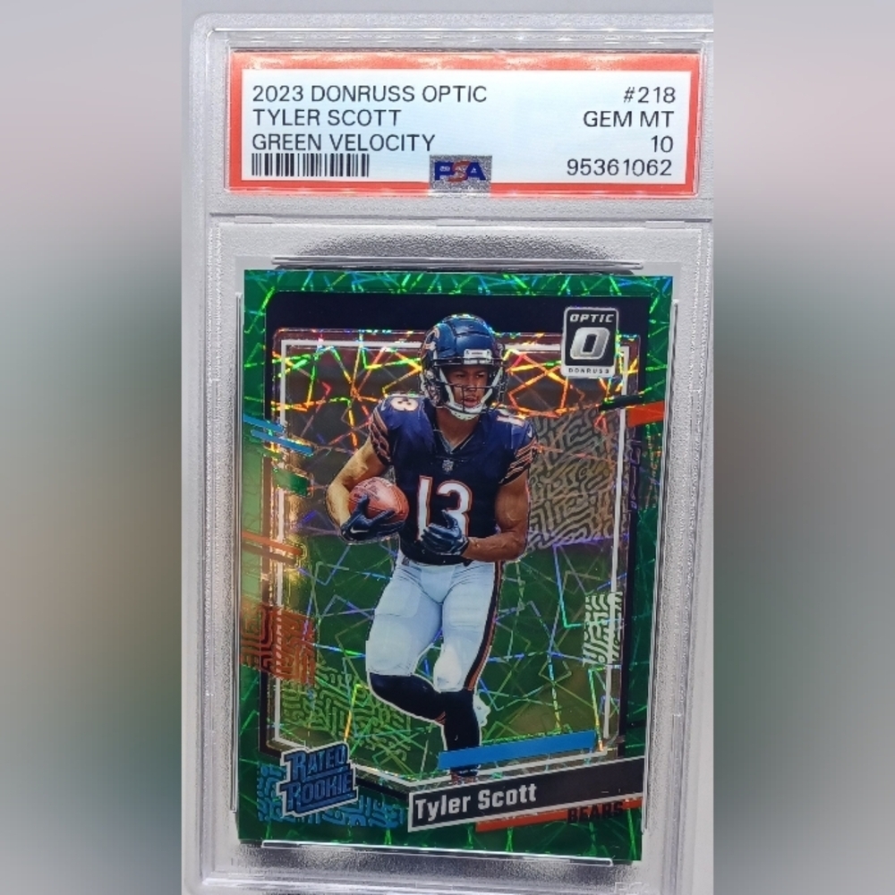 2023 DONRUSS OPTIC TYLER SCOTT GREEN VELOCITY #218 PSA 10